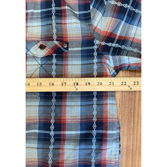 MERIDIAN LINE Men’s Large Plaid Multi Colored Long Sleeve - Picture 4 of 7